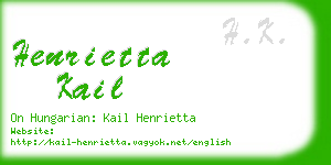 henrietta kail business card